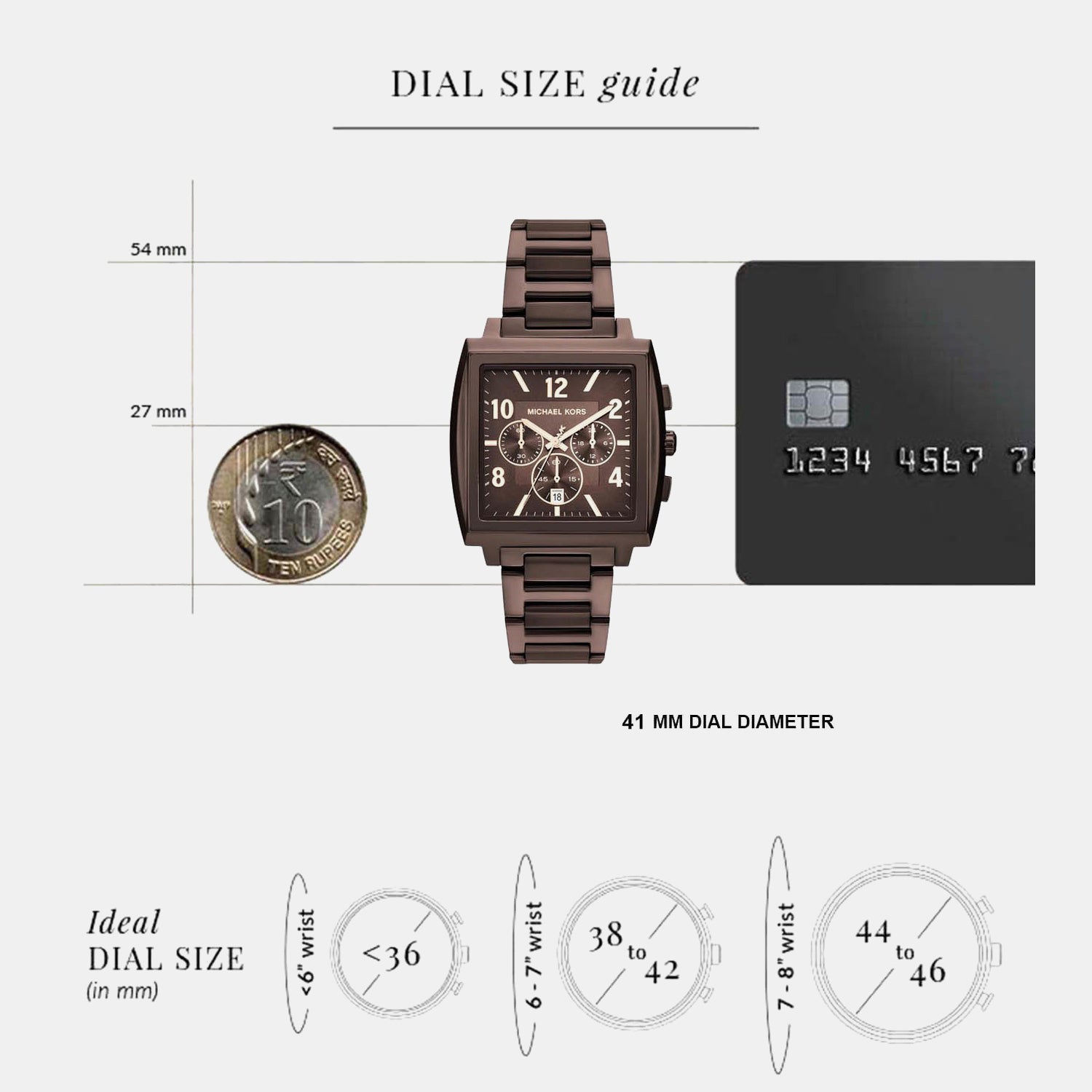 Rhys Men Quartz Brown Dial Analog Stainless Steel Watch MK9234