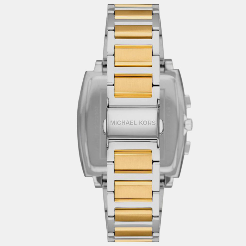 Men Quartz White Dial Chronograph Stainless Steel Watch MK9240