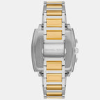 Men Quartz White Dial Chronograph Stainless Steel Watch MK9240