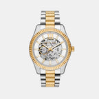 Lexington Men Automatic White Dial Analog Stainless Steel Watch MK9243