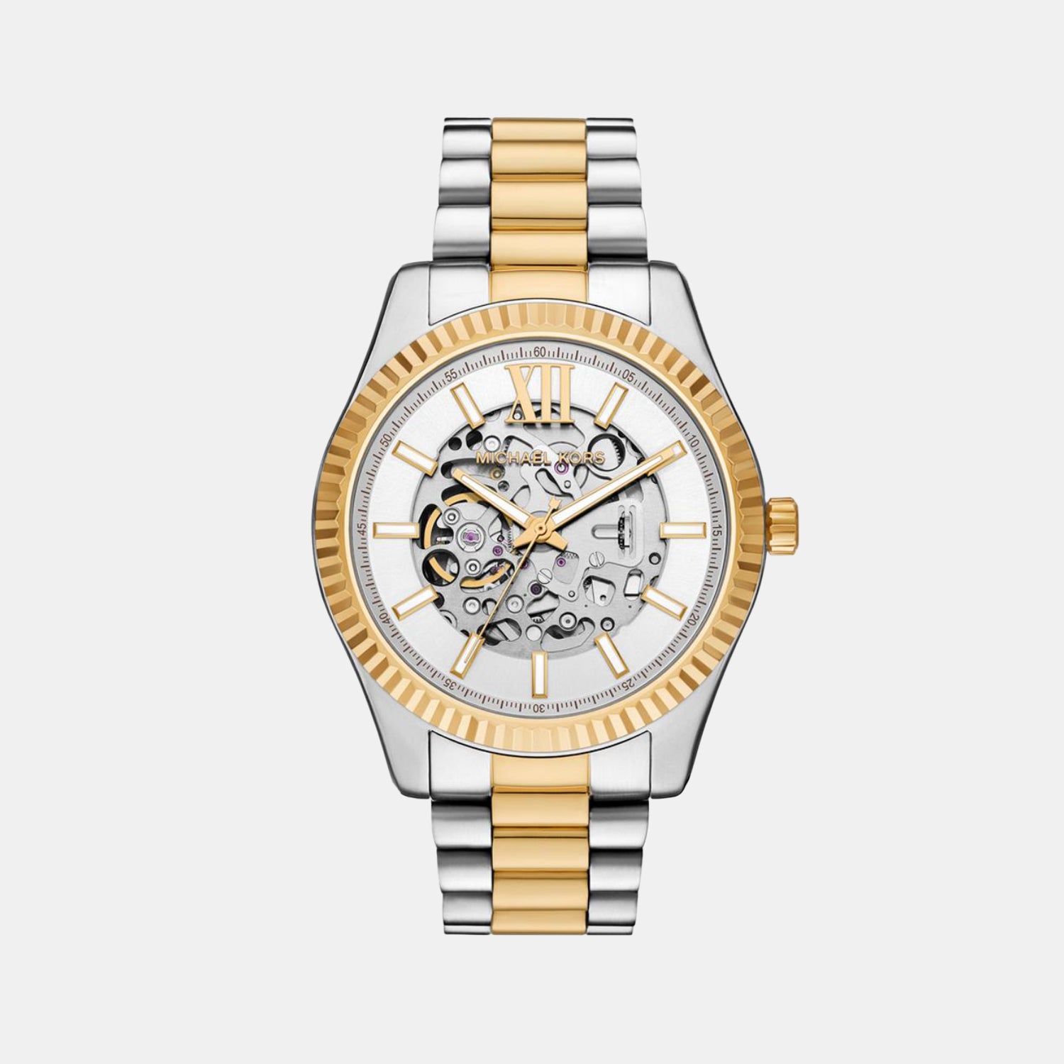 Lexington Men Automatic White Dial Analog Stainless Steel Watch MK9243