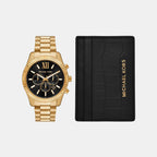 Lexington Men Quartz Black Dial Chronograph Stainless Steel Watch MK9245SET