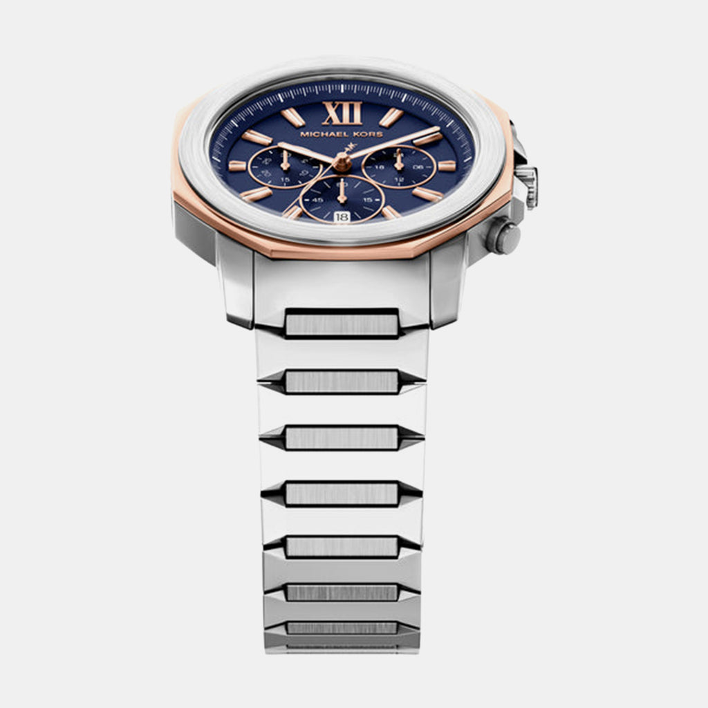 Prescott Men Quartz Blue Dial Chronograph Stainless Steel Watch MK9250