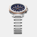Prescott Men Quartz Blue Dial Chronograph Stainless Steel Watch MK9250