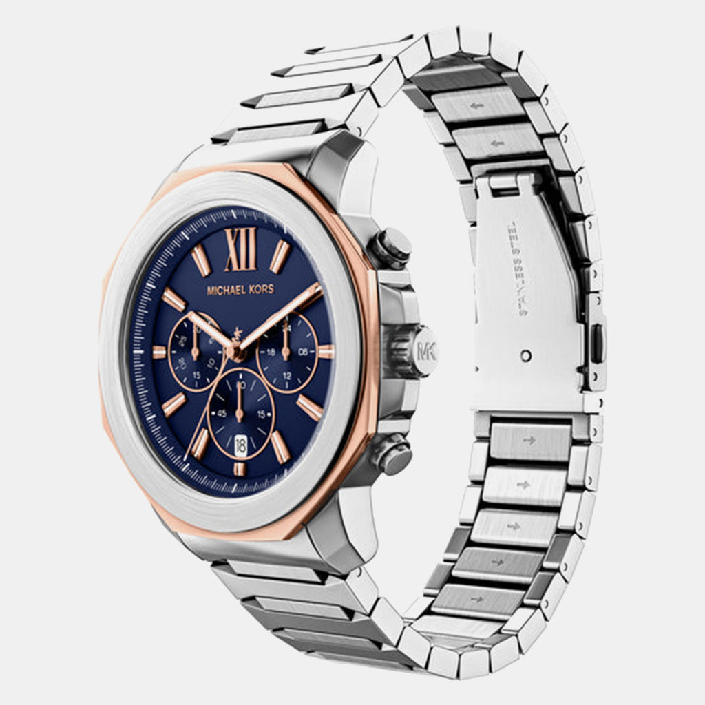 Prescott Men Quartz Blue Dial Chronograph Stainless Steel Watch MK9250