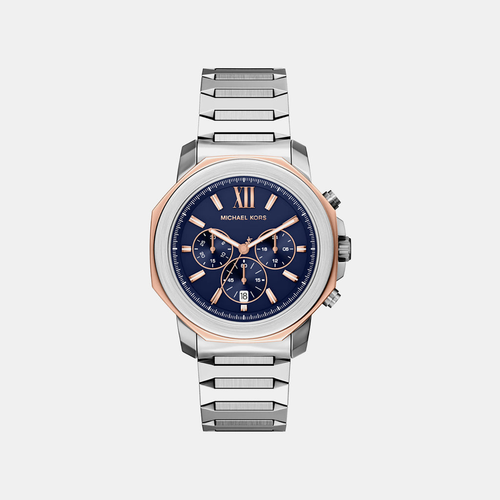 Prescott Men Quartz Blue Dial Chronograph Stainless Steel Watch MK9250