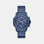 Prescott Men Quartz Blue Dial Chronograph Stainless Steel Watch MK9251