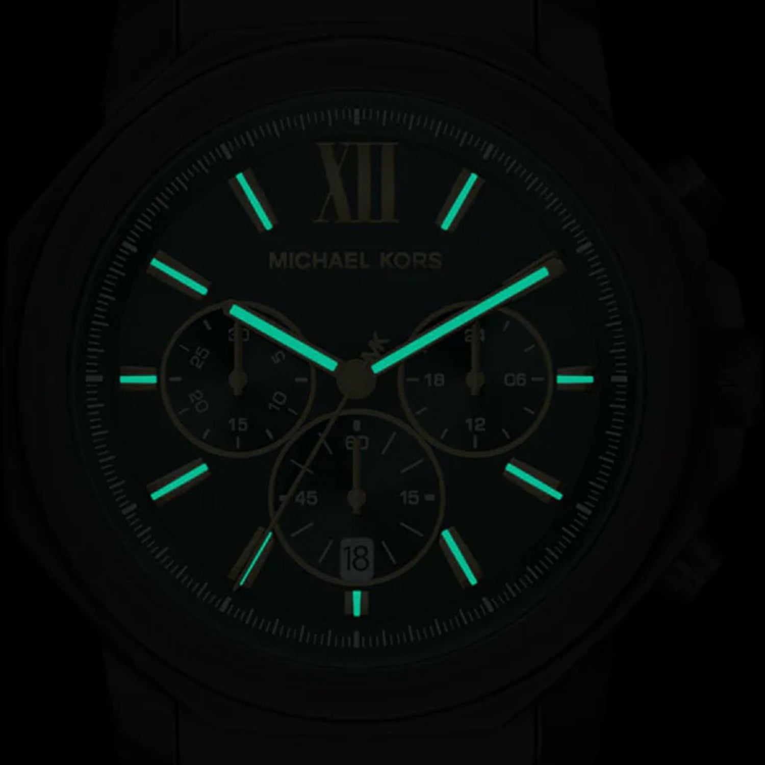 Prescott Men Quartz Black Dial Chronograph Stainless Steel Watch MK9252