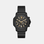 Prescott Men Quartz Black Dial Chronograph Stainless Steel Watch MK9252