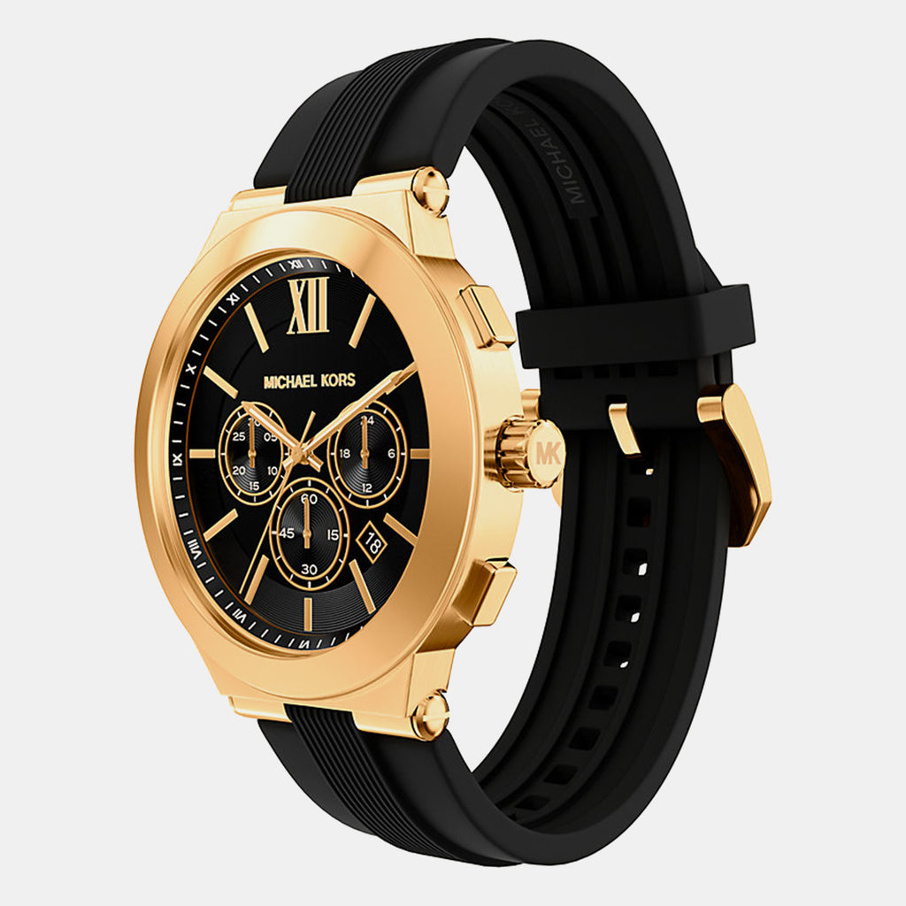 Billie Men Quartz Black Dial Chronograph Silicone Watch MK9253