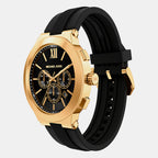Billie Men Quartz Black Dial Chronograph Silicone Watch MK9253