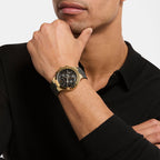 Billie Men Quartz Black Dial Chronograph Silicone Watch MK9253