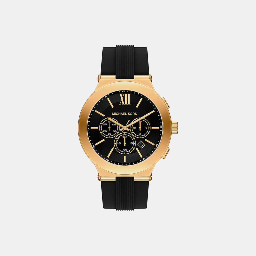 Billie Men Quartz Black Dial Chronograph Silicone Watch MK9253