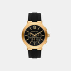 Billie Men Quartz Black Dial Chronograph Silicone Watch MK9253