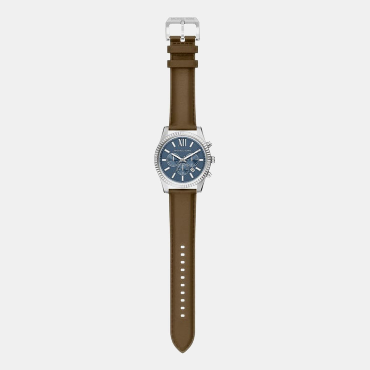 Lexington Men Quartz Blue Dial Chronograph Leather Watch MK9258