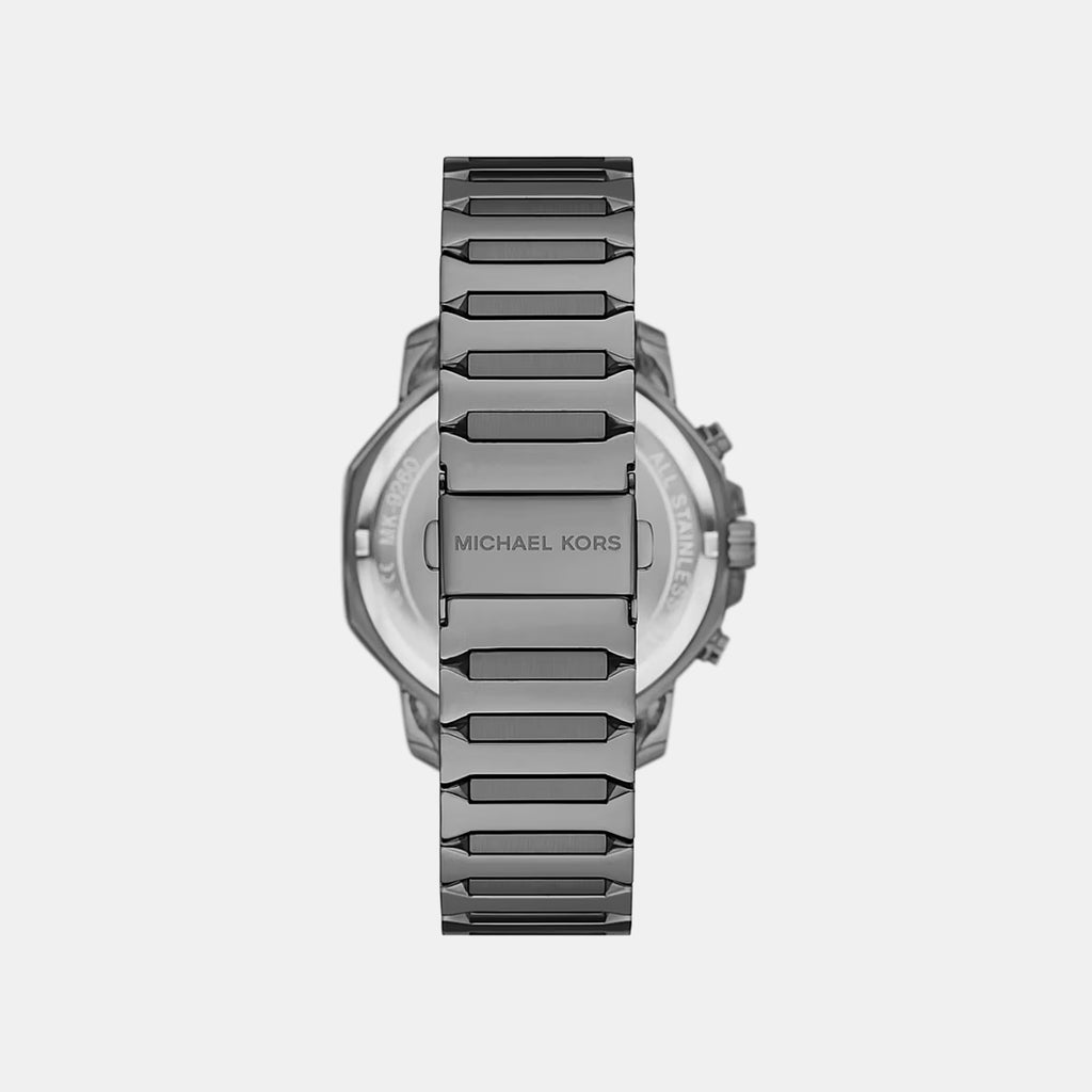 Oversized Prescott Men Quartz Grey Dial Chronograph Stainless Steel Watch MK9259