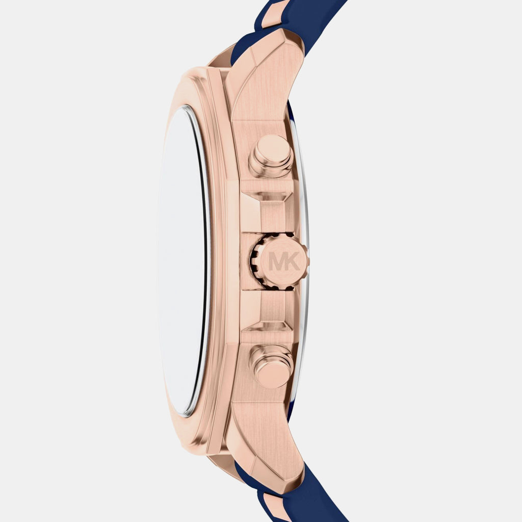 Prescott Men Quartz Blue Dial Chronograph Silicone Watch MK9261