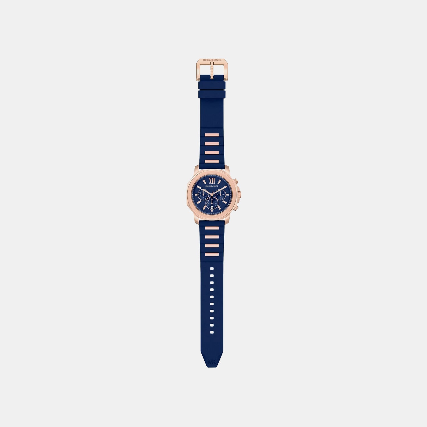Prescott Men Quartz Blue Dial Chronograph Silicone Watch MK9261