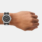 Prescott Men Quartz Black Dial Chronograph Silicone Watch MK9262