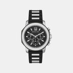 Prescott Men Quartz Black Dial Chronograph Silicone Watch MK9262