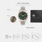 Lexington Men Quartz Green Dial Chronograph Stainless Steel Watch MK9265