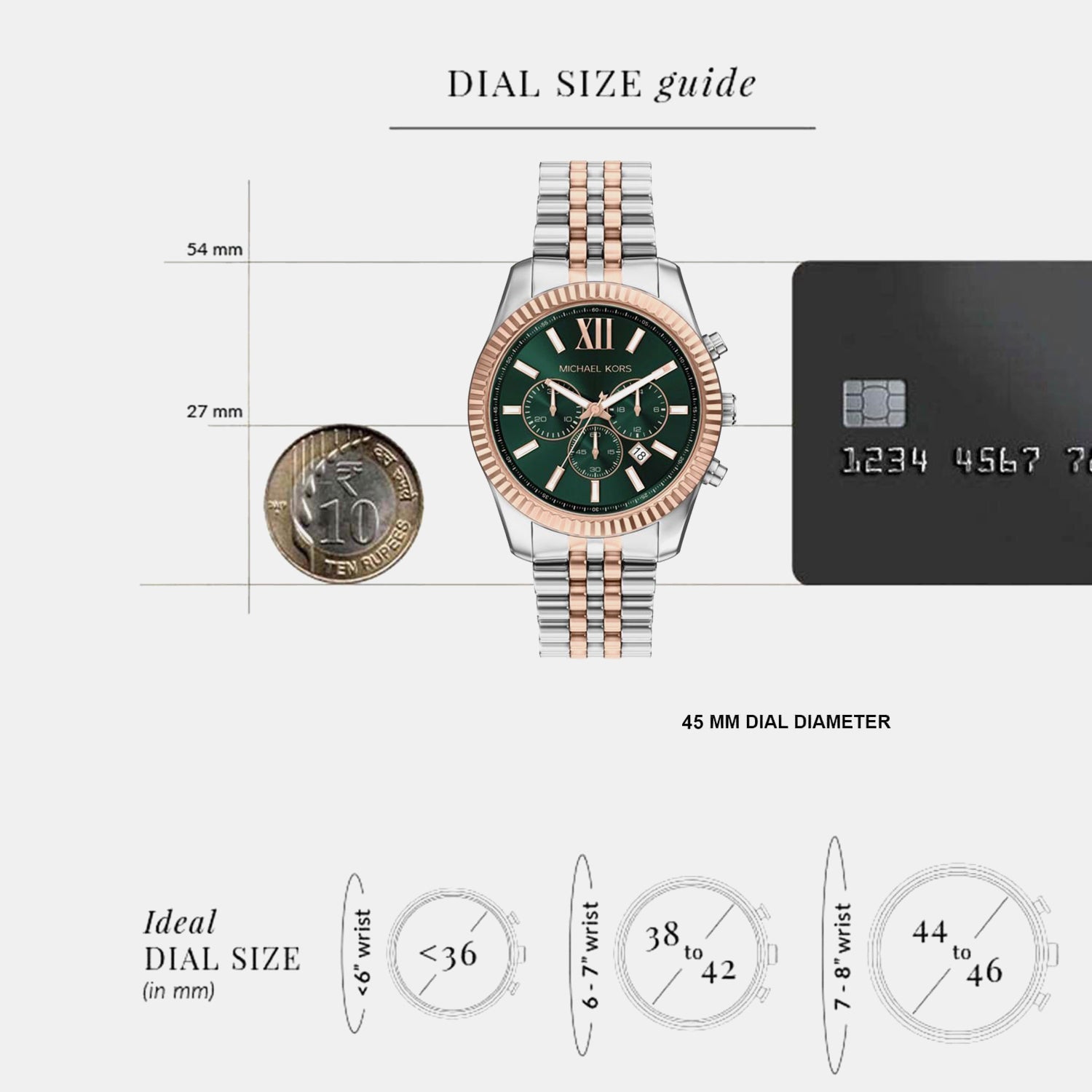 Lexington Men Quartz Green Dial Chronograph Stainless Steel Watch MK9265