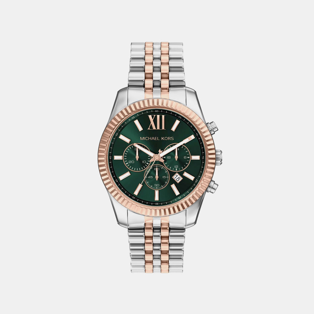 Lexington Men Quartz Green Dial Chronograph Stainless Steel Watch MK9265