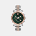 Lexington Men Quartz Green Dial Chronograph Stainless Steel Watch MK9265