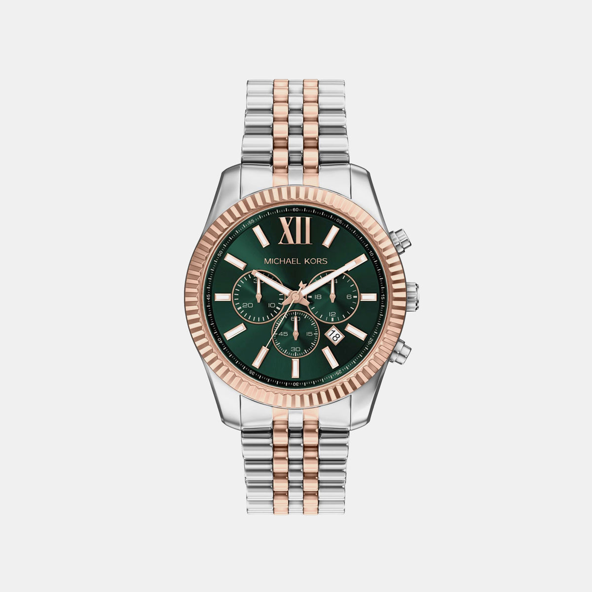 Lexington Men Quartz Green Dial Chronograph Stainless Steel Watch MK9265
