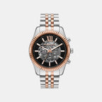 Lexington Men Automatic Black Dial Analog Stainless Steel Watch MK9266
