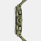 Oversized Billie Men Quartz Green Dial Chronograph Stainless Steel Watch MK9268