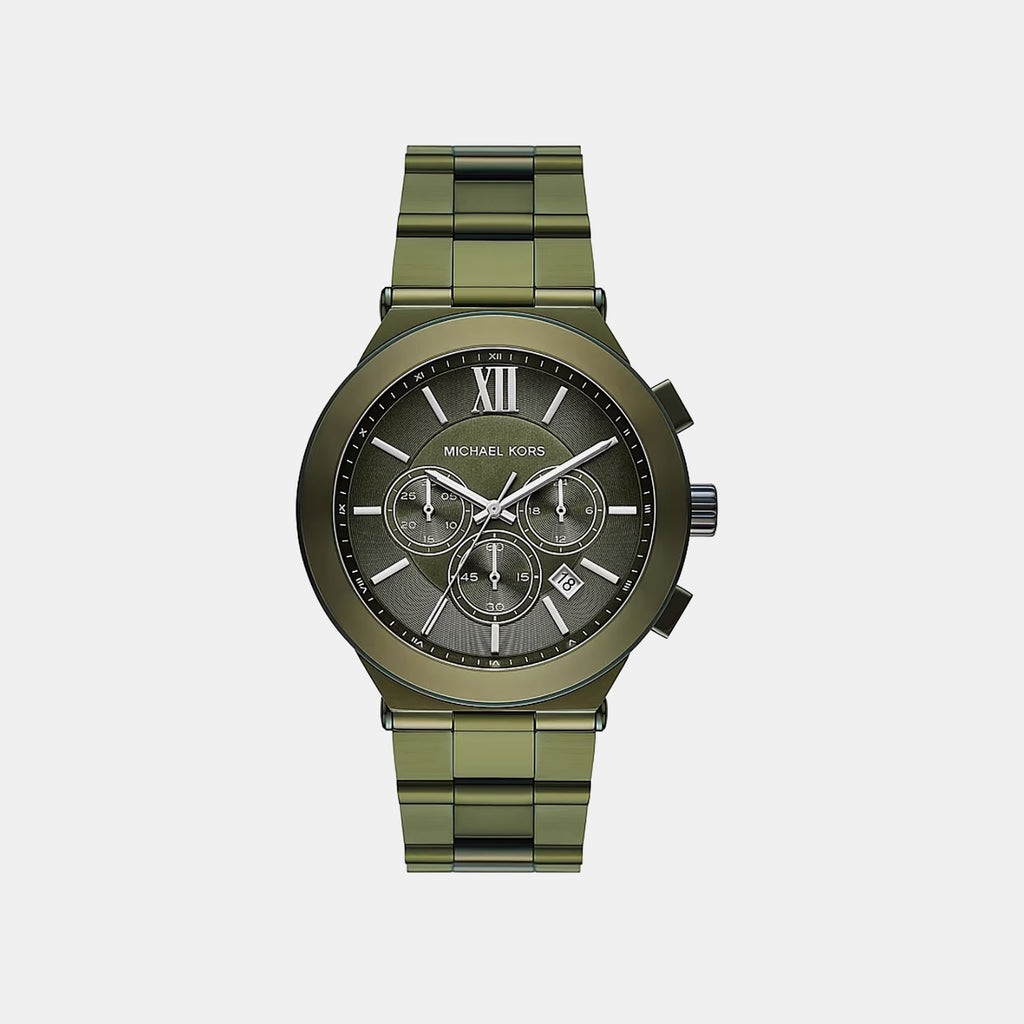 Oversized Billie Men Quartz Green Dial Chronograph Stainless Steel Watch MK9268