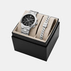 Billie Men Quartz Black Dial Chronograph Stainless Steel Watch MK9272SET