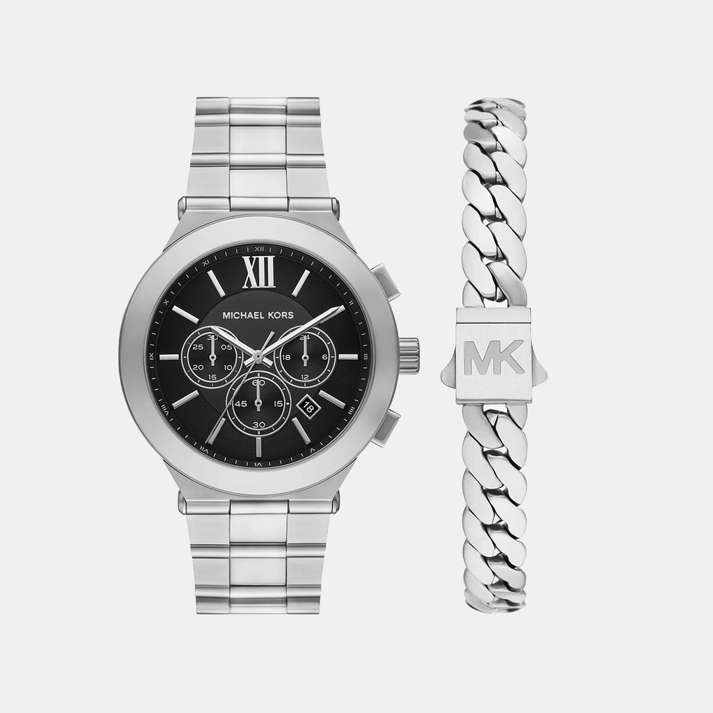 Billie Men Quartz Black Dial Chronograph Stainless Steel Watch MK9272SET