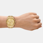 Lexington Men Quartz Gold Dial Chronograph Stainless Steel Watch MK9276