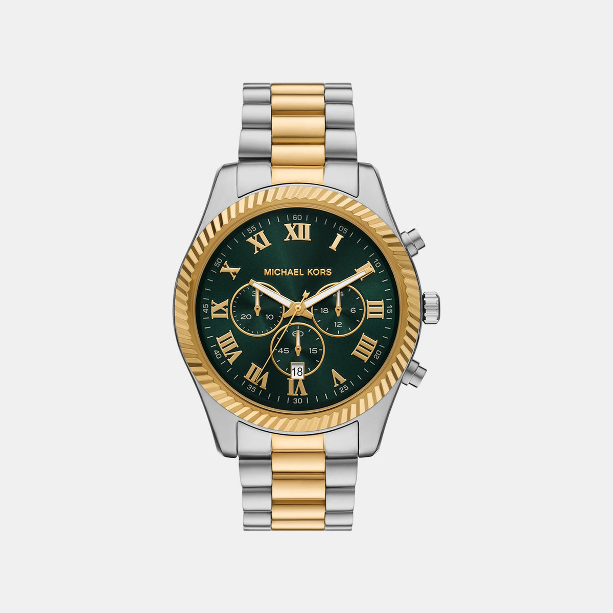 Lexington Men Quartz Green Dial Chronograph Stainless Steel Watch MK9277