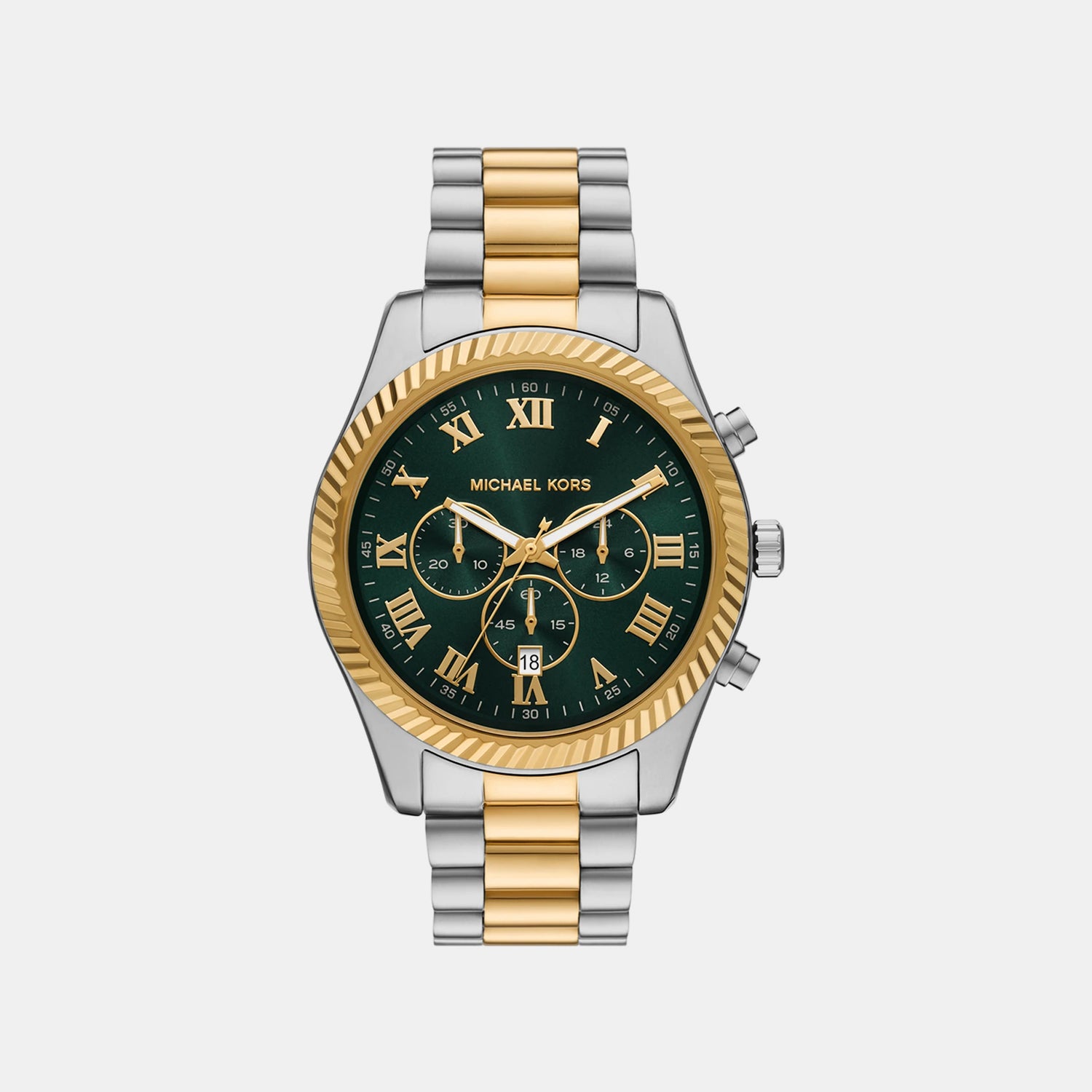 Lexington Men Quartz Green Dial Chronograph Stainless Steel Watch MK9277