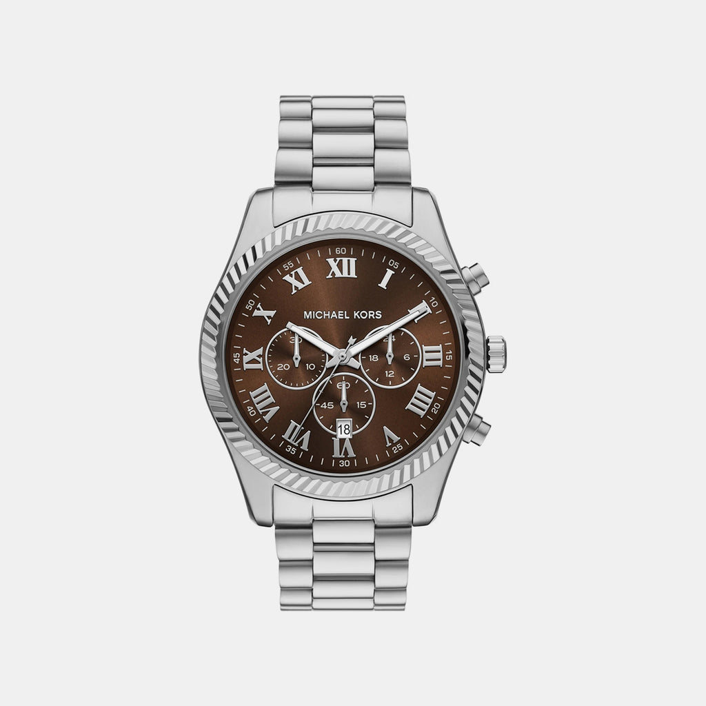 Lexington Men Quartz Brown Dial Chronograph Stainless Steel Watch MK9278