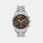 Lexington Men Quartz Brown Dial Chronograph Stainless Steel Watch MK9278