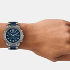 Prescott Men Quartz Blue Dial Chronograph Stainless Steel Watch MK9280