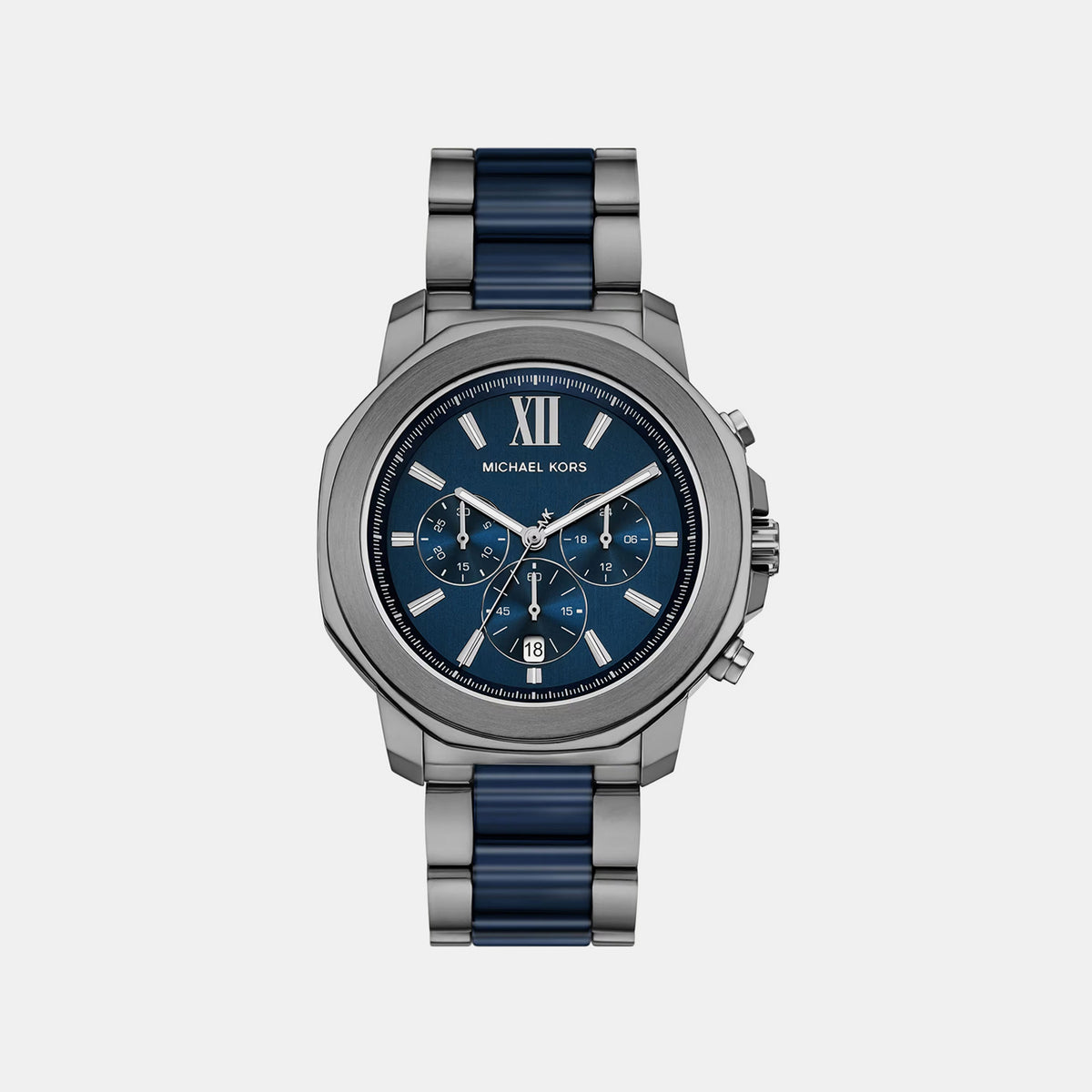 Prescott Men Quartz Blue Dial Chronograph Stainless Steel Watch MK9280