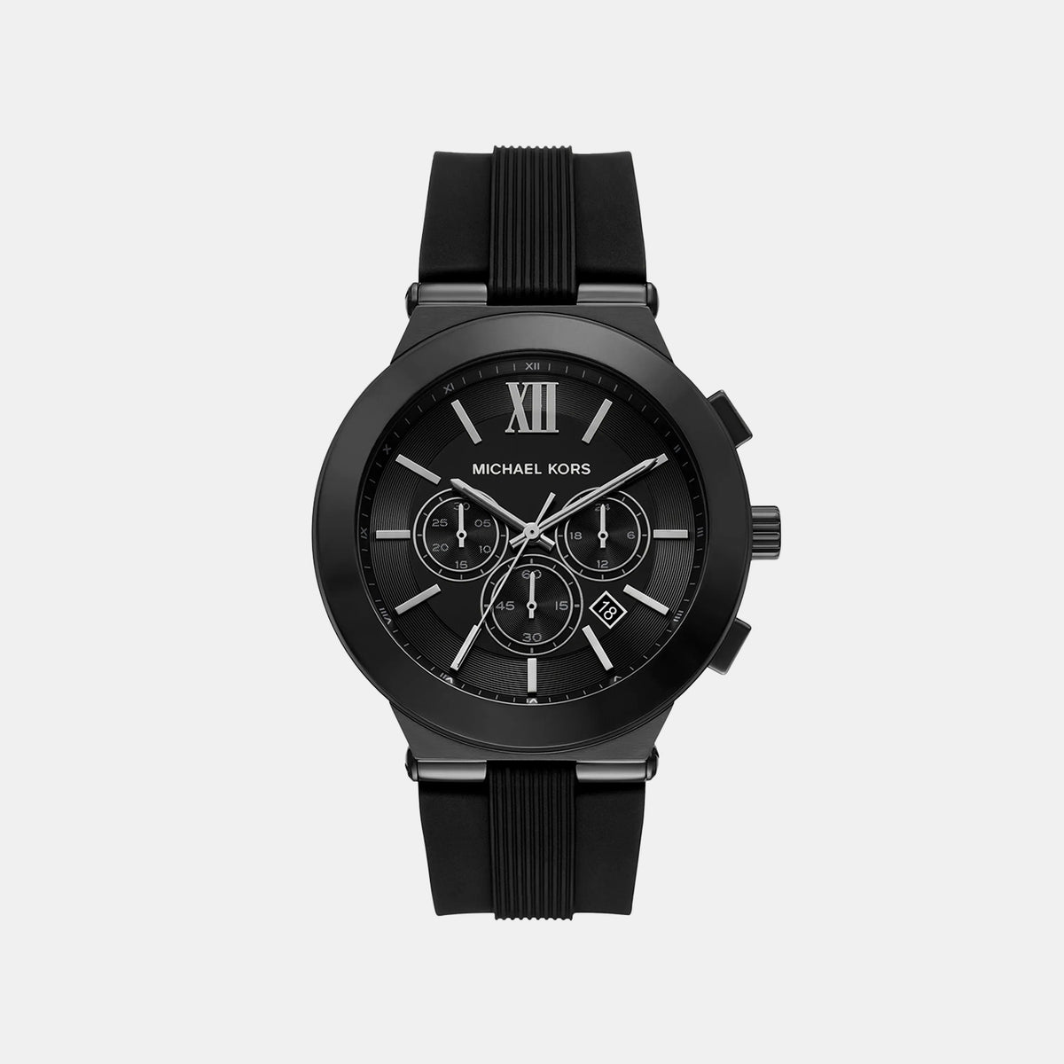 Billie Men Quartz Black Dial Chronograph Silicone Watch MK9285