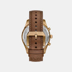 Lexington Men Quartz Brown Dial Chronograph Leather Watch MK9286