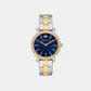 Women Quartz Blue Dial Analog Stainless Steel Watch MKO1049