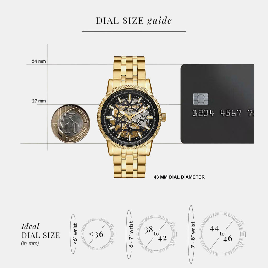 Hutton Men Automatic Black Dial Analog Stainless Steel Watch MKO1075