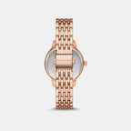 Women Quartz Rose Gold Dial Multi-Function Stainless Steel Watch MKO1081