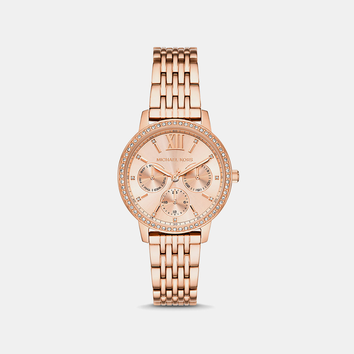Melissa Women Quartz Rose Gold Dial Multi-Function Stainless Steel Watch MKO1081