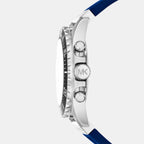 Everest Men Quartz Black Dial Chronograph Silicone Watch MKO1160