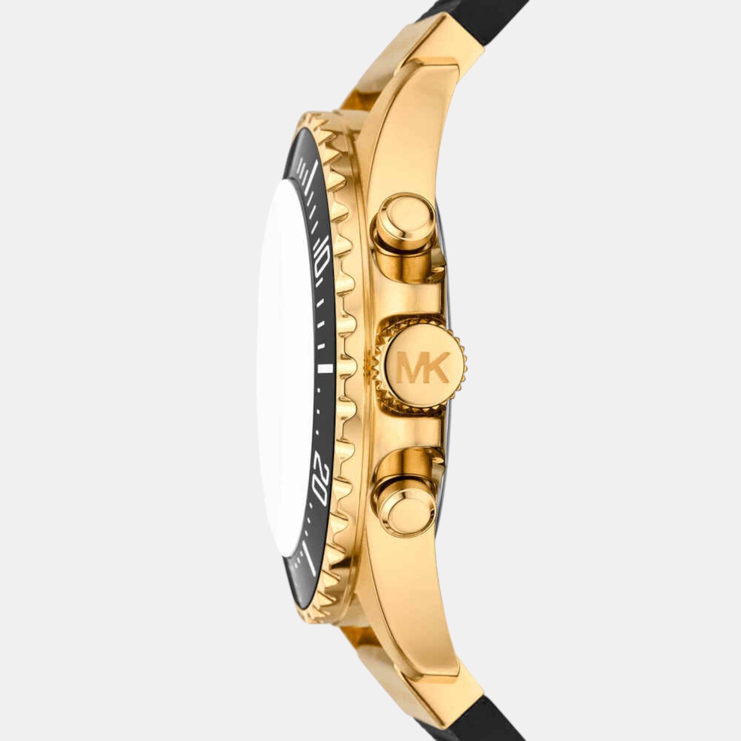 Everest Men Quartz Black Dial Chronograph Silicone Watch MKO1162