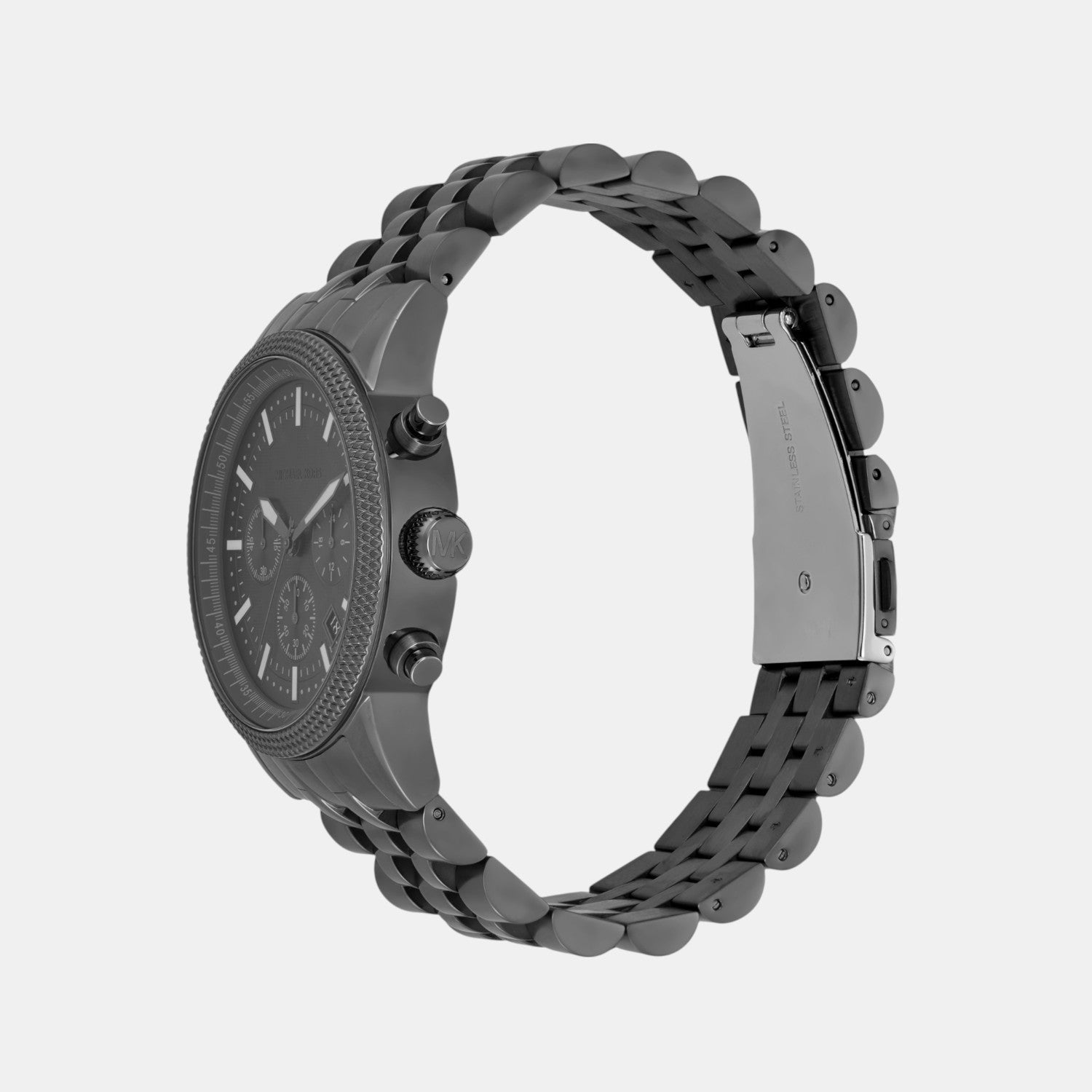 Hutton Men Quartz Grey Dial Chronograph Stainless Steel Watch MKO1164